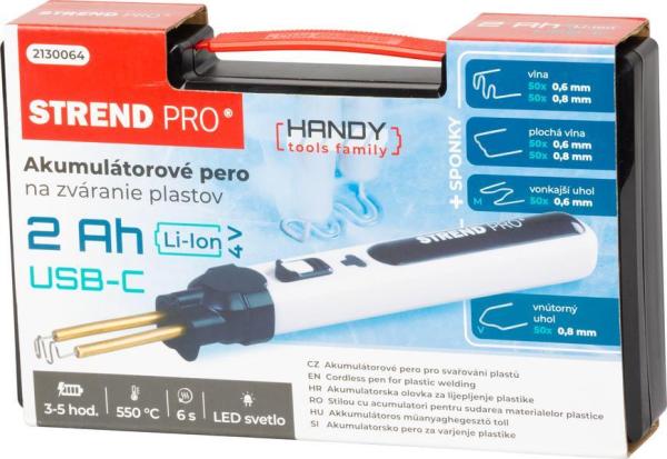 Pero Strend Pro, zváracie, na plasty, 2000 mAh, USB nabíjanie, s príslušenstvom