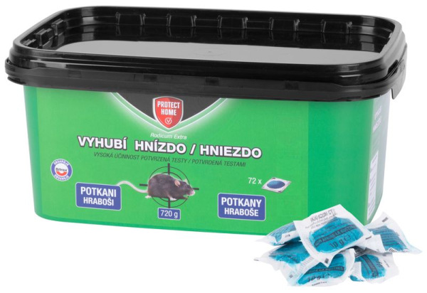 Návnada RODICUM extra, na myši a potkany, 720 g, mäkká