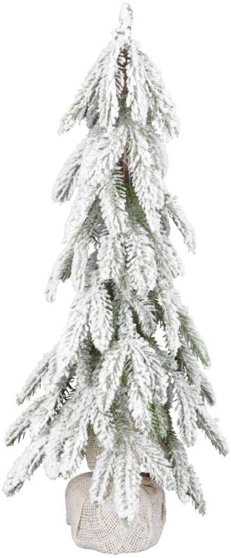 Stromček MagicHome Vianoce, smrek, zasnežený, 20x LED, teplá biela, 60 cm