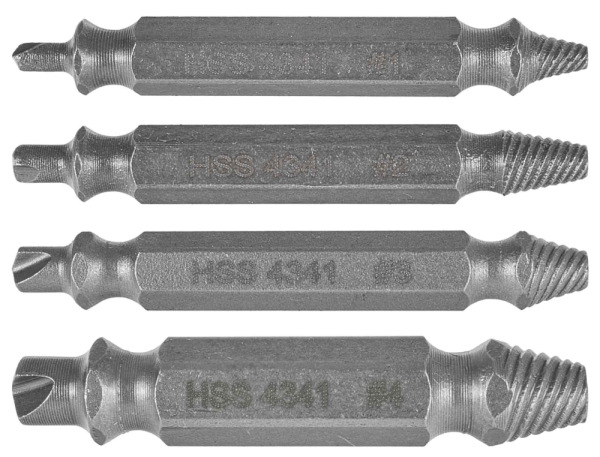 Sada vyťahovačov zalomených skrutiek 4-dielna, KELTIN 2