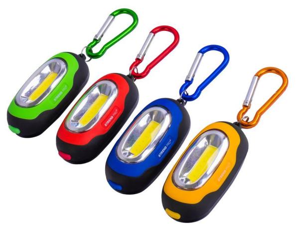 Svietidlo Strend Pro Keychain, kľúčenka, prívesok, s karabinkou, mix farieb, LED 20 lm, 70x34x24 mm,