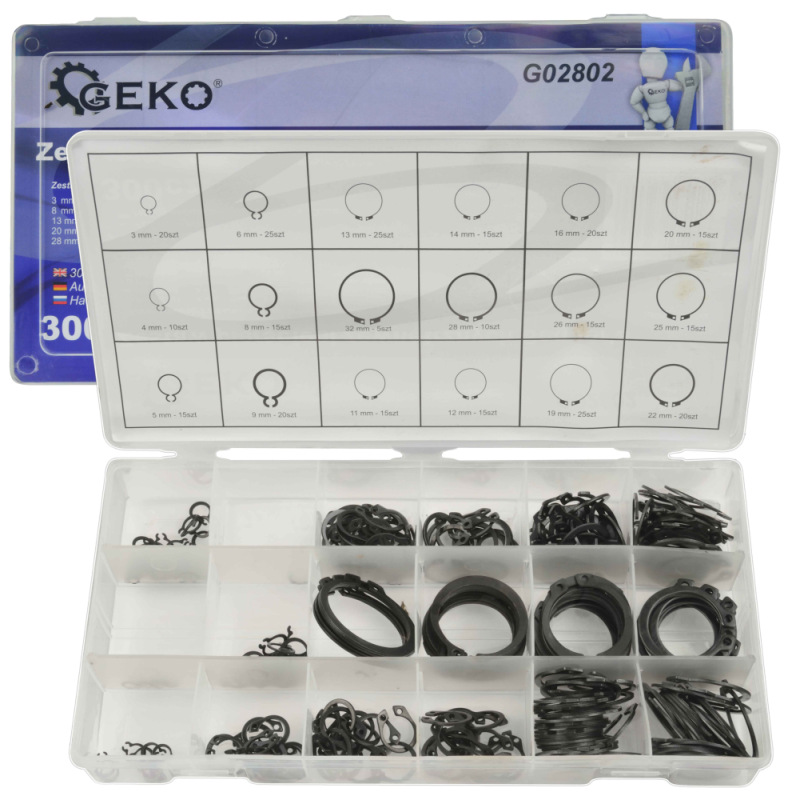 Sada segerových poistiek vonkajších, 300 - dielna, 3-32 mm, GEKO 4