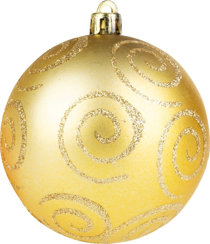 Gule MagicHome Vianoce, 4 ks, zlaté s ornamentami, 7 cm 1