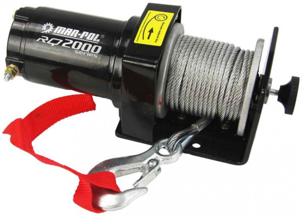 Naviják elektrický 907kg, 12V, dĺžka lana 14 m, priemer 4 mm, MAR-POL 2