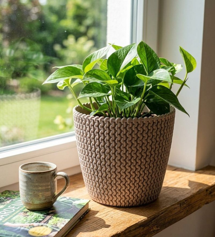 Kvetináč SPLOFY 218/184 mm, 5.0 lit., mocca 1