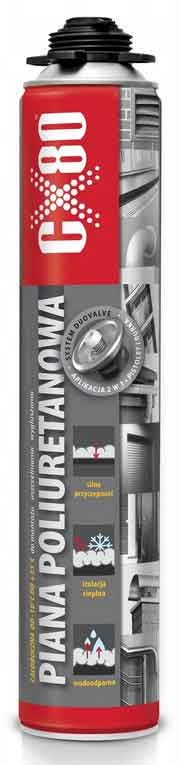 Montážna polyuretánová pena 750 ml, PUR, s trubičkou, CX-80 1