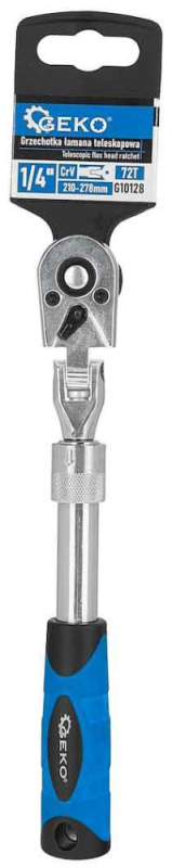 Račňa 1/4" teleskopická s kĺbom, 210-278 mm, GEKO 5