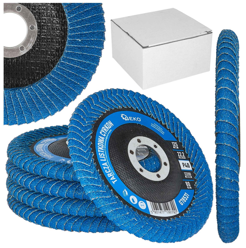 Brúsny lamelový kotúč polkruhový na zvary 125 x 22,2 zrno 40 ZIRKON, GEKO 1