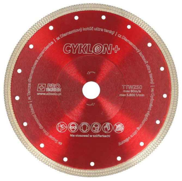 Diamantový kotúč extra tenký 250 x 2,0 x 25,4 mm, CYKLON