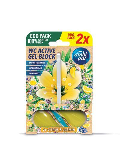 Ambipur WC Active gel-blok citron a jasmín 2x45g