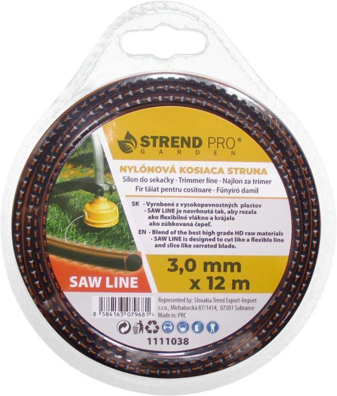 Silon na kosenie SawLine 3,0 mm, L-12 m, zúbkovaný