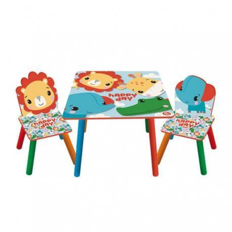 ARDITEX detský drevený stolík + stoličky FISHER PRICE, FP10298