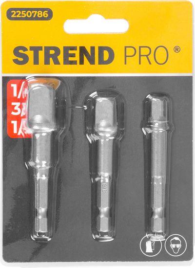 Sada adaptérov Strend Pro, do vŕtačky, 1/4", 3/8", 1/2" 2