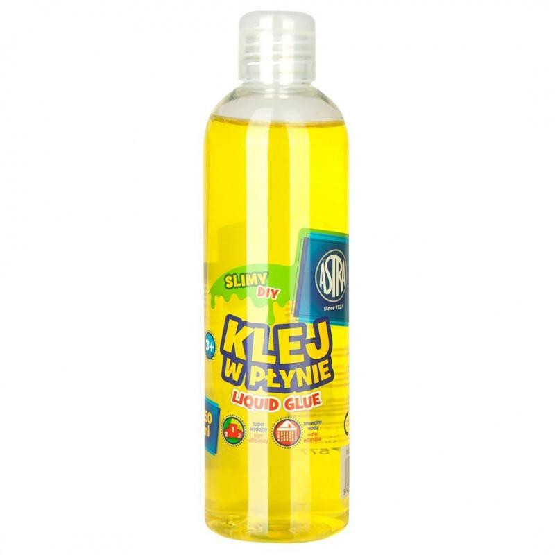 ASTRA Tekuté transparentné lepidlo SLIME PVA Žlté, 250ml, 401119007