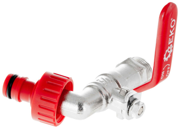 Guľový ventil 1/2", závit 3/4" s plastovou 1/2" rýchlospojkou, GEKO 1