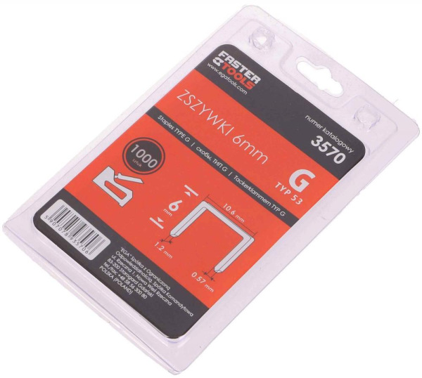 Spona 1,2 x 10,6 x 14 mm, 1000 ks, EGA 1