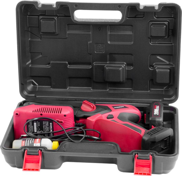 Píla Worcraft CHS-S20LiBM ShareSYS, 20V Li-Ion, ručná, mini, reťazová, bezuhlíková, lišta 15 cm, SET 6