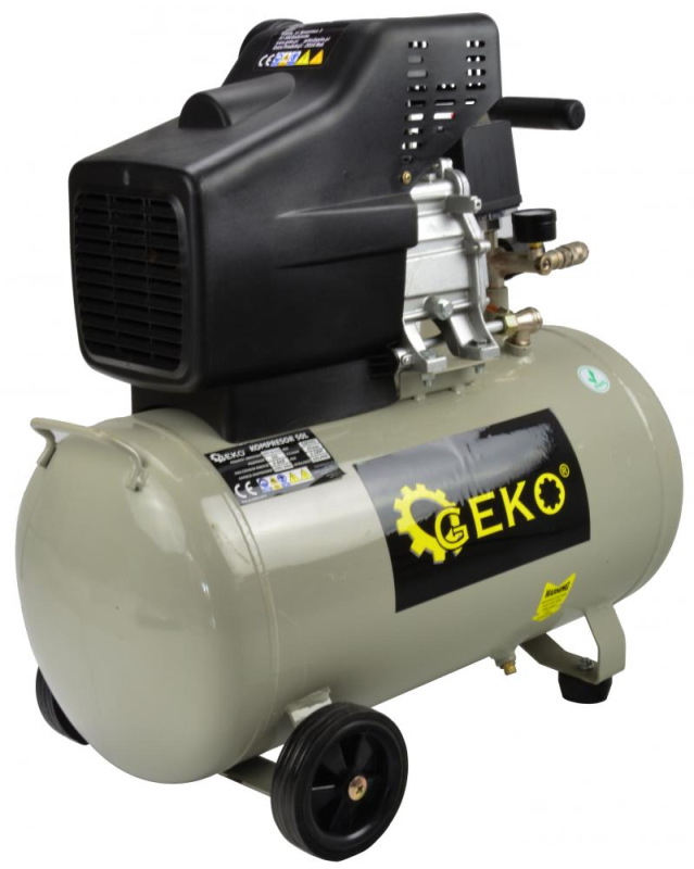 Kompresor olejový 1-piestový 1,8 kW, 220 l/min, vzdušník 50 litrov, GEKO 1