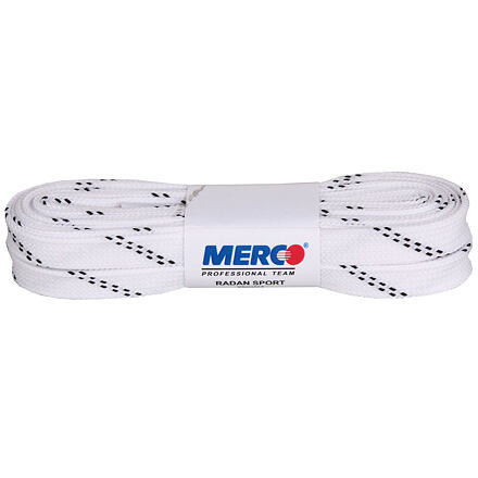 Merco PHW-10 šnúrky do korčúľ, voskované biela, 310cm