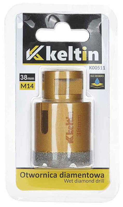 Vrták diamantový korunkový, závit M14 do uhlovej brúsky priemer 38 mm, GEKO 2