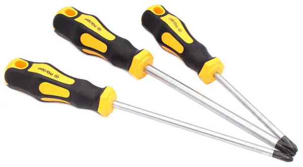 Skrutkovač PH 2 x 100 mm, žltočierna rukoväť, PRO-TECHNIK 2