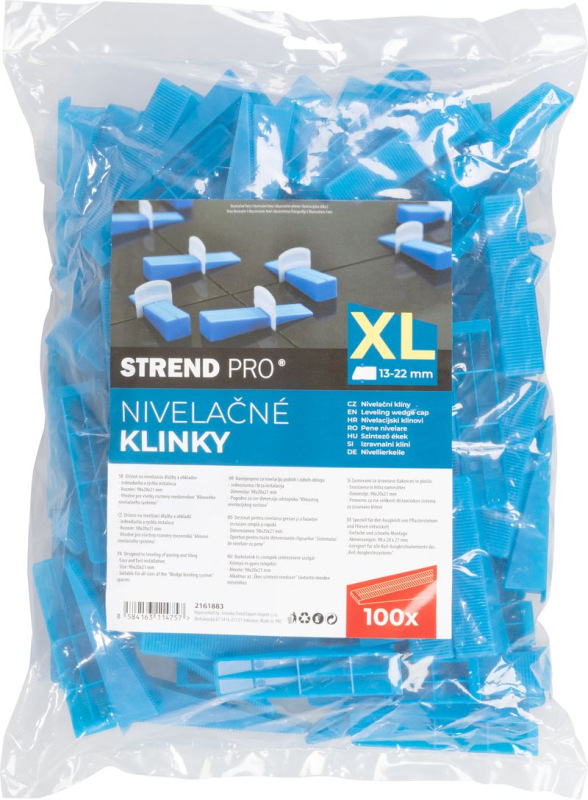 Klinok XL Strend Pro, nivelačný, pre medzerníky, do 22 mm bal. 100 ks, tmavomodrý 1