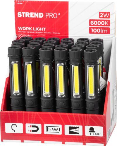 Svietidlo Strend Pro Worklight CWL1046, COB LED 100 lm, 3xAAA, pracovné, magnet, Sellbox 24 ks 9