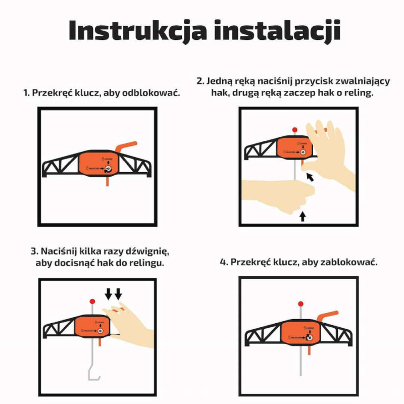 Uzamykateľný držiak rebríka na strešný nosič auta, sada 2 kusy, XL-TOOLS 4