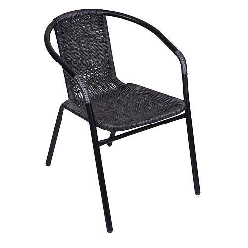 Stolička LEQ ALESIA, 50x55x70 cm, šedá, ratan, 120 kg