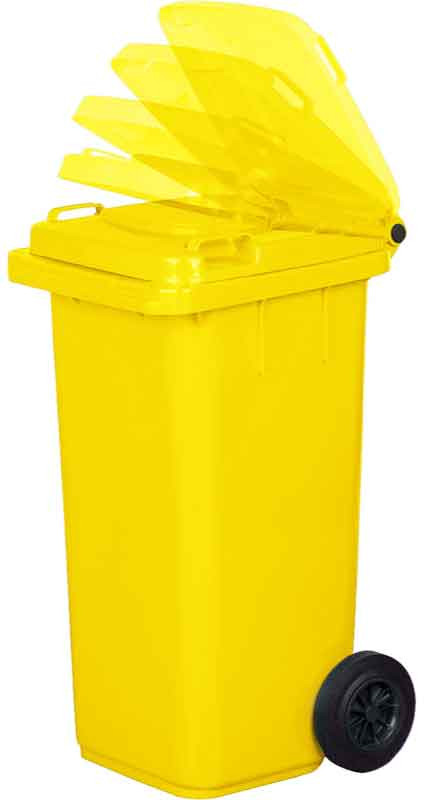 KUKA - nádoba na odpad 120 l, plastová žltá 2