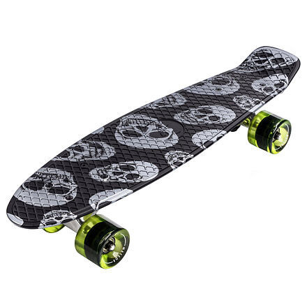Meteor Flip Multi plastový skateboard 56x15 cm lebky