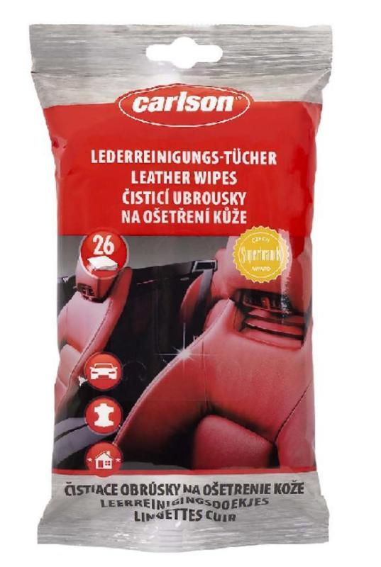 Obrúsky čistiace carlson, na kožu, na auto, 26 ks