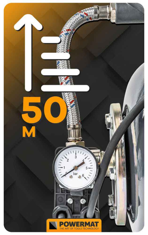 Domáca vodáreň 900 W, nádrž 24 l, max. výška 8 m, 108 l/min, tlačná výška 50 m 1