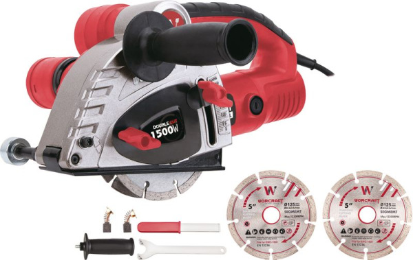 Fréza Worcraft EWC-1500, drážkovacia, do muriva, 1500W, s príslušenstvom