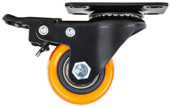 Sada 4 otočných koliesok 40 mm, nosnosť 40 kg - 2 kolieska s brzdou, GEKO 3