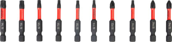 Sada bitov Strend Pro Premium, PH, PZ, TORX, S2 pevnosť, 1/4", 50mm, 10 dielna 3