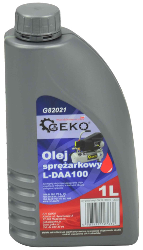 Kompresorový olej L-DAA10, 1 liter, GEKO