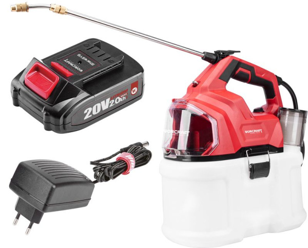Postrekovač Worcraft CBS-S20Li-8L ShareSYS, 8 lit., 20V, 10W, SET 1x 2.0 Ah akumulátor, 1x nabíjačka