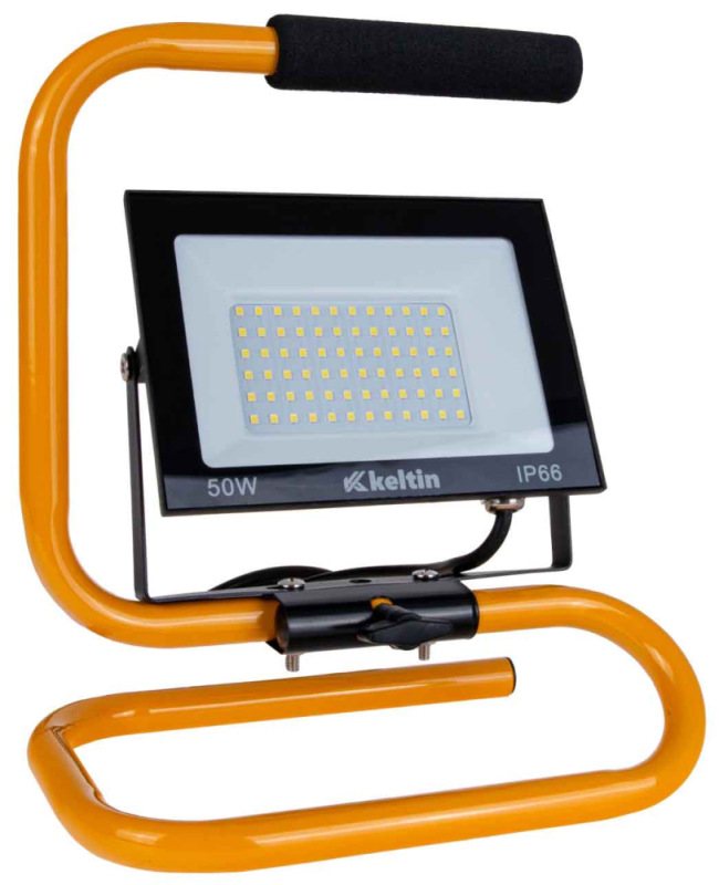 LED reflektor 50W so stojanom, studená biela 6500K, KELTIN 9