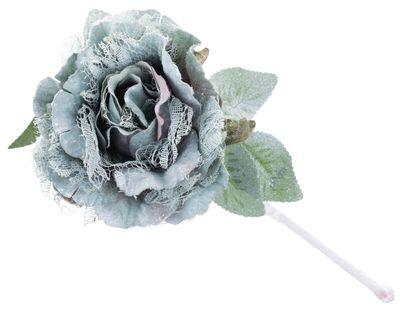 Kvet MagicHome, pivónia s listom, zelená, stonka, veľkosť kvetu: 12 cm, dĺžka kvetu: 23 cm, bal. 6 k