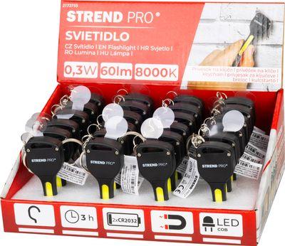 Svietidlo Strend Pro Keychain, kľúčenka, prívesok, s magnetom, LED 60 lm, 75x30 mm, Sellbox 24 ks 4