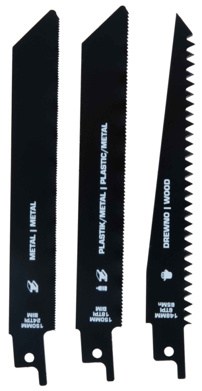 Držiak mečových pílových listov + 3 pílové listy, rukoväť 150 mm, GEKO 7