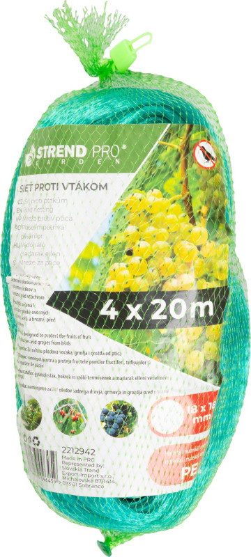 Sieť Strend Pro, 4x20 m, oko 18 mm, proti vtákom, PE 1