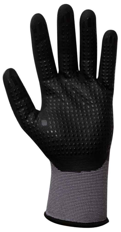 Ochranné rukavice SUPER TECH FLEX+, mikropenový nitril, PVC terčíky, veľkosť 7, VASKO 4