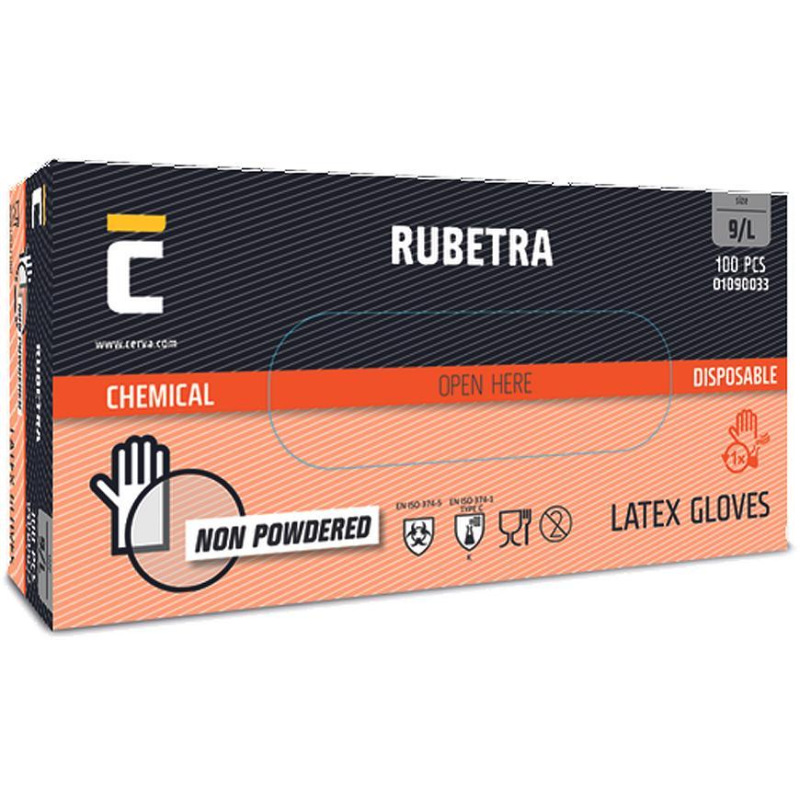 Rukavice fh® RUBETRA 10/XL, latex, nepudrované, bal. 100ks 1