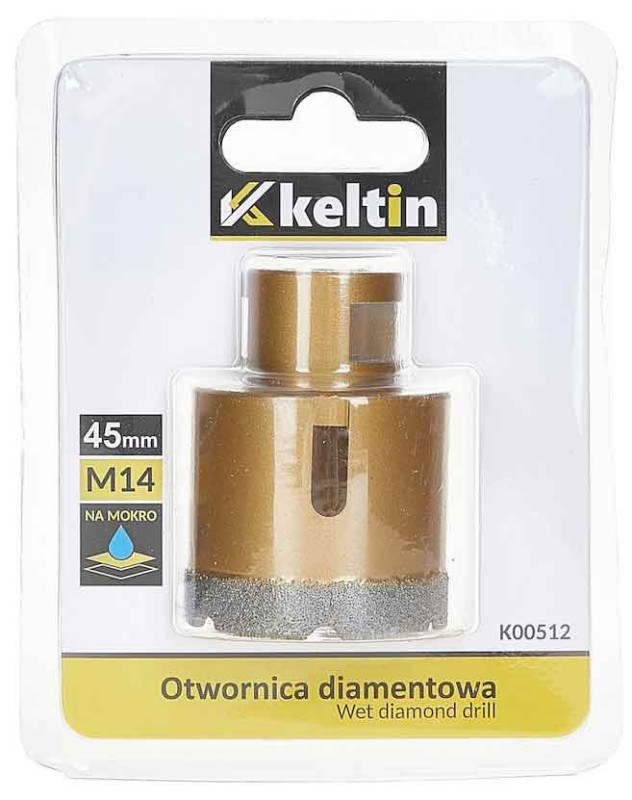 Vrták diamantový korunkový, závit M14 do uhlovej brúsky priemer 45 mm, GEKO 2