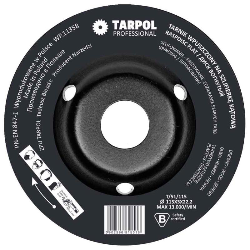 Rašpľa zapustená 115 x 3 x 22,2 mm vysoký zub, TARPOL, T-51 6