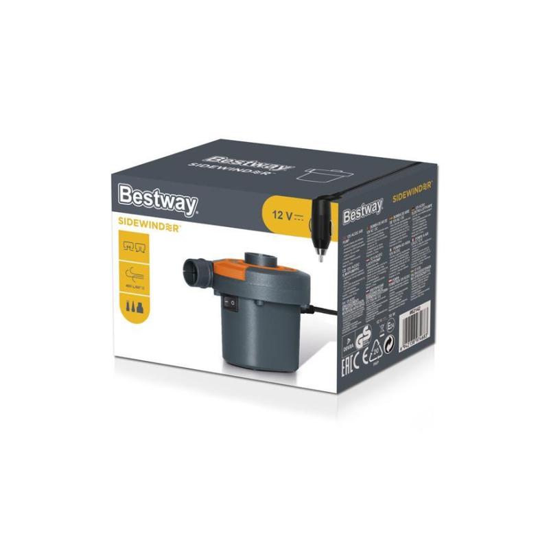 Pumpa Bestway® 62142, Sidewinder™, 12V AC/DC, 3x adaptér, na nafukovačky, bazény a lopty 6