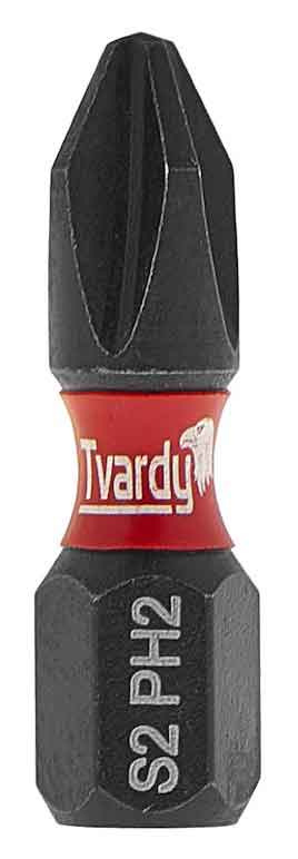 Bit 1/4" PH2 x 25 mm, úderový, oceľ S2, TVARDY 2