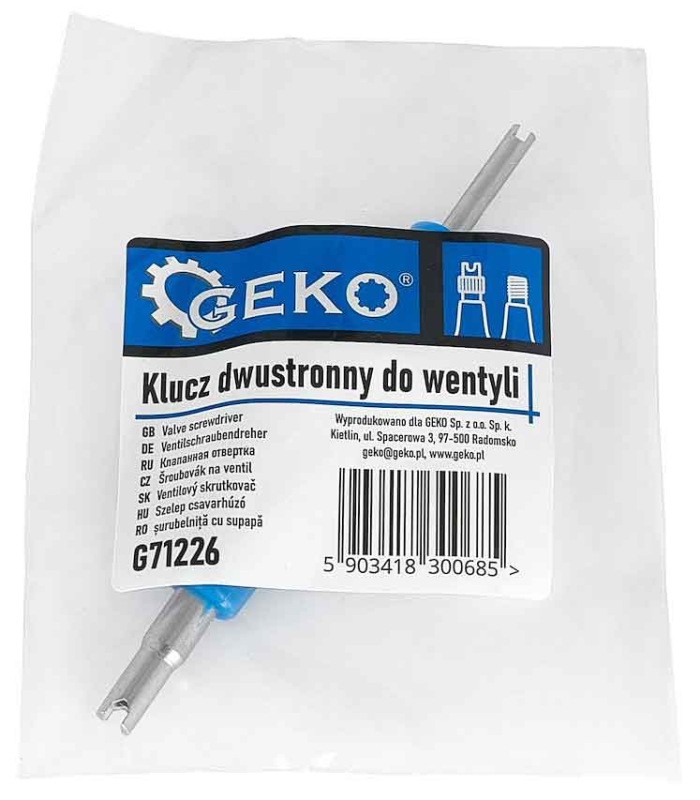 Skrutkovač na autoventil obojstranný, GEKO 5